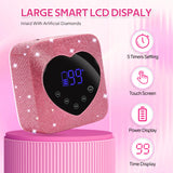 Rechargeable UV LED Nail Lamp 72W Cordless UV Light for Nails With Rhinestone Heart Shaped Manicure Pedicure