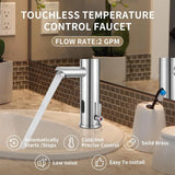 Motion Activated Sensor Hands Free Auto Off 1 Hole Commercial Infrared Brass Basin Faucet Adjustable Cold Hot Single Handl