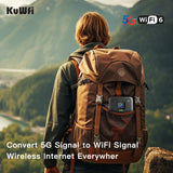 KuWFi 5G Mobile Router AX3000 Dual Band WiFi6 Portable Pocket Router WiFi
