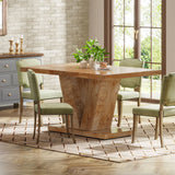 Tribesigns 47-Inch Dining Table for 4-6, White Kitchen Dinner Table with Heavy Duty Pedestal