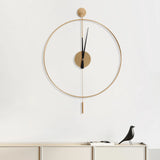 20" Classical Large Decorative Wall Clock w/ Pendulum for Living Room,(Gold)