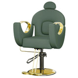 Commercial Barber Chair Reclining & 360° Swivel, Heavy Duty Hydraulic S