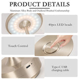 For US ONLY Rechargeable Wireless Table Lamp LED Touch Sensor for Bedroom