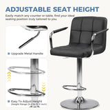 JHK Ergonomic Padded Armrests PU Leather Adjustable Swivel Office Chair Counter Height Thickened Seat Cushion