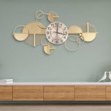 3D Creative Modern Metal Wall Clock with Silent Movement for Kitchen