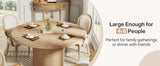 LITTLE TREE 47" Round Dining Table for 4, Farmhouse Kitchen Table