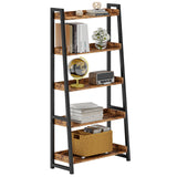 IRONCK Industrial Bookshelf 5-Tier 31.5in Wide, Bookcase Ladder Shelf, Storage Shelves Rack Shelf Unit