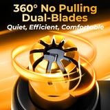 All-Metal Close Shave 3-Speed Foil Shaver for Men: 10000 RPM Electric Nose and Ear Hair Trimmer Cordless