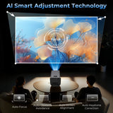 LynCast Outdoor Projector with WIFI 6 and Bluetooth 5.4, 1080P, 8K Support