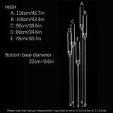 Acrylic Floor Candelabra 5 Arm Tall Candlestick Holder for Wedding, 10pcs