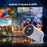 HD Native 720P 290 ANSI BT5.4 Android 14 Home Theater Outdoor Projector