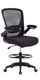 PayLessHere Black Mesh Office Chair Adjustable Lumbar Support Armrest