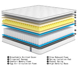 Queen King Full size Mattress 12 Inch with Individual Pocket Springs