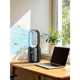 13 Inch Desk Fan, Small Bladeless Table Fan, 3 Speeds and Night Light, Quiet