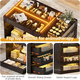 Glass Tabletop, Lights & Jewelry Organizer for Bedroom Dressing Room