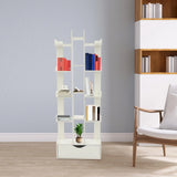 KOLHGNSE Open Shelf Bookcase Cabinet 15-Compartment Floor Standing Shelves Books Display