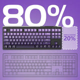 MAMBASNAKE x FREEWOLF M87 75% Wireless Membrane Keyboard  Silent Rainbow Backlit Bluetooth