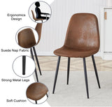 Dining Table Set for 4, Modern 55'' Wood Dinette Table Set for 4 with Fabric Dining Chairs,Table