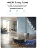 Robot Vacuum Cleaner Combo and Mop 6000PA Strong Suction for Pet Hair