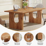Tribesigns Modern Dining Table for 6 to 8 People, 71" Large Kitchen Dining Table with Wood