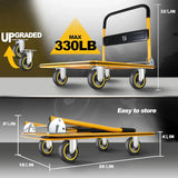 Push Cart Dolly by , Moving Platform Hand Truck, Foldable for Easy Storage and 360 Degree Swivel Wheels
