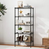 JHK 3-5 Tier Metal Wire Storage Shelves Adjustable Storage Racks Heavy Duty Standing Shelf Organizerd