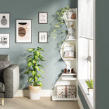 Tribesigns Corner Shelf, Modern 5-Tier Wall Corner Bookshelf, Stylish