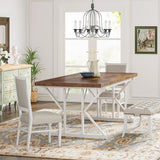 Tribesigns Dining Table for 6 People, 70.8-Inch Rectangular Wood Dining Table