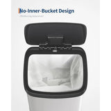 13 Gallon 50 L Metal Trash Can with Lid Step-On Kitchen Garbage Bin