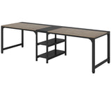 Tribesigns 90.55'' 2 Person Desk with Storage Shelves, Double Computer Desk