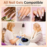 UV LED Nail Lamp 72W Rechargeable Sparkly Wireless Nail Dryer Gel Polish Light with 5 Timer Setting