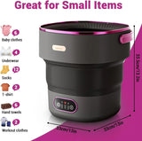 13L Portable Washing Machine for Underwear & Socks, Foldable Mini Washer with 3 Wash Modes and