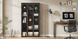 Tribesigns 70.87" Bookshelf, 5-Tier Arched Display Bookcase with Open Storage Shelves,