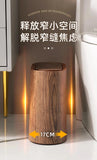 Faux Wood Grain Trash Can Slim Lid Large Capacity Bin For Bathroom Narrow Spaces Living