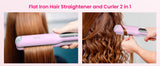 Flat Iron - Fast Heating Ceramic Hair Straightener with 1.4" Wide Floating Board,