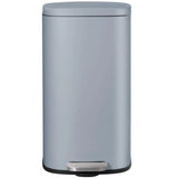 Trash Can, Stainless Steel Kitchen Garbage Can, Step Waste Bin with Hinged Lid