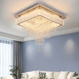 VETRULUS Modern Luxury Crystal Led Pendant Light Rain Drop Chandelier Ceiling Lamp Dining Living Room Nordic Decor Hanging