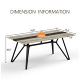 70.9"Rectangular Large Dining Table, Waterproof Large Desk for 8 People