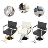 Adjustable Height Salon Chair, 360° Swivel Barber Seat, 200kg Load Capacity Beauty Chair