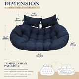 Double Egg Chair Cushion Replacement 55x35in -Thickened Waterproof
