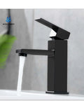 304 Stainless Steel Square faucet Cold and Hot Bathroom Washbasin Countertop Basin Washbasin Faucet Fashionable Easy to Inst