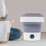 Foldable Electric Portable Washing Machine 12L Large Capacity Mini Washer with Drain Hose Basket