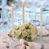 24 Pcs Candlestick Holders Bulk, 2.56 x 3.55in Clear Taper Candle Holders