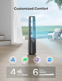 40" Smart Bladeless Fan for Bedroom - Tower Fan, Alexa/Google / WiFi