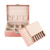 Jewelry Box for Necklaces Rings Earrings, Double Layers Storage for Women