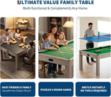 3-in-1  7 FT, Billiard Pool Table Convertible to Dining Table and Table Tennis