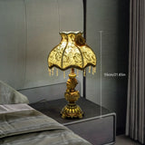 European Gold Table Lamp, 100-260V Bedside Desk Light, Table Lamp