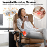 Heated Kneading Massage Executive Office Chair 90-135° Reclining Footrest