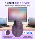 BT5.0 Wireless Vertical Mouse With Function Adjustment Knob 8 Buttons