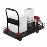 2 IN 1 Silent TPR Wheels Hand Trucks W/Steel Wire Fence Fold Pull Goods Cart